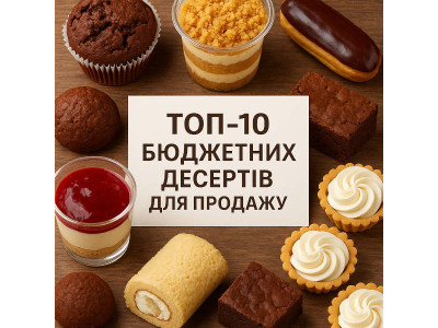 ТОП-10 бюджетних десертів для продажу у 2025 році