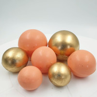 Шоколадні сфери Персикові-золоті - 7 шт