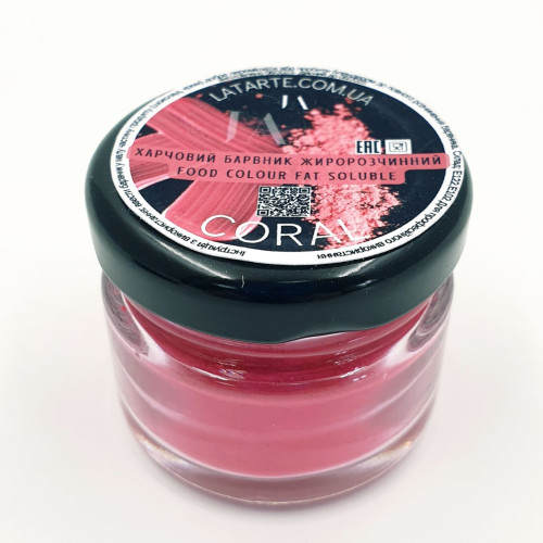 Барвник жиророзчинний сухий Latarte Coral 30 мл