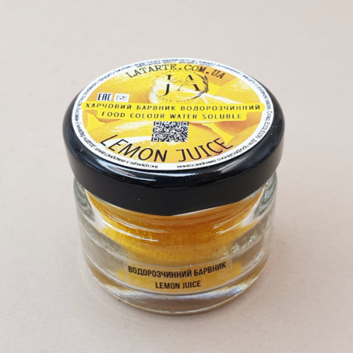 Краситель водорастворимый порошковый (сухой) Ja Latarte Lemon Juice 10 г