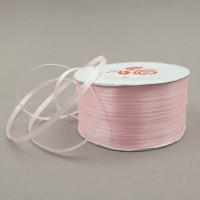 Атласна стрічка Світло-рожева 0.3 см (тоненька) – рулон 225 м