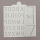 Силиконовый молд Алфавит английский, флажки 14х13.5 см