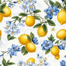 Цукрова картинка Лимони, цвіт (А4)