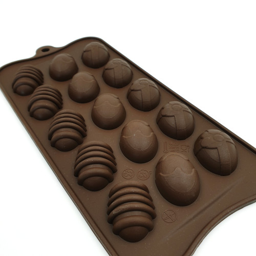 Силиконовая форма для конфет Яички ассорти - 15 шт