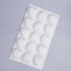 Силіконова форма Mini Amorini (сердечки середні) - 15 шт
