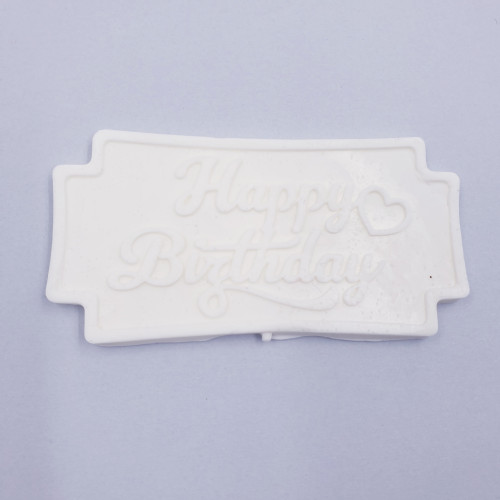 Силіконова форма для льодяників Табличка Happy Birthday