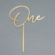 Топер акриловий One золото 13х17 см