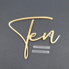 Топер боковий акриловий Ten (золото)