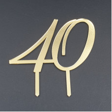 Топер акриловий Цифра 40 - золото