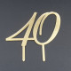 Топер акриловий Цифра 40 - золото