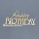 Топпер боковой акриловый надпись Happy birthday №2 (золото)