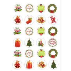 Бумага для меренги и леденцов Новый год Merry Christmas (А4)