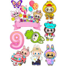 Вафельна картинка Монстрики Лаба Happy Birthday (А4)