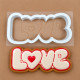 Набор вырубка с трафаретом Надпись LOVE (ровная) 10.5 см