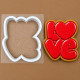 Набір вирубка з трафаретом Напис LOVE 10.5 см