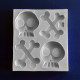 Силиконовый молд Череп и кости 7.5х8.5 см 