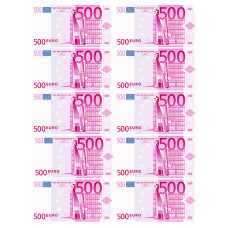 Вафельна картинка 500 євро 12 шт (А4)